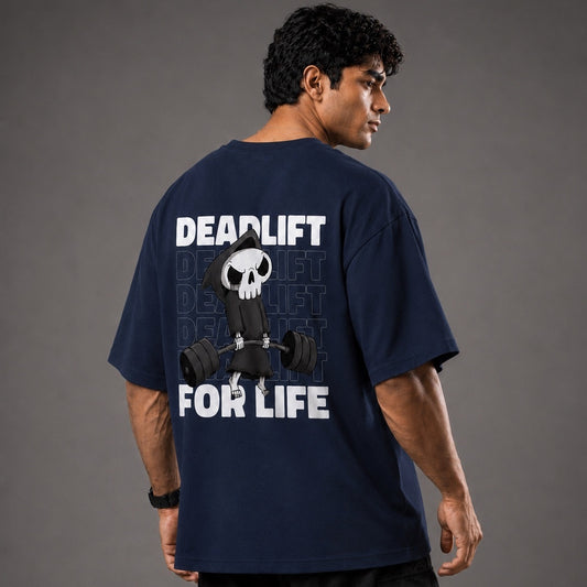 Deadlift For Life Oversized T-Shirt Royal Blue