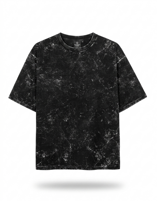 Black Acid Washed Oversized T-Shirt