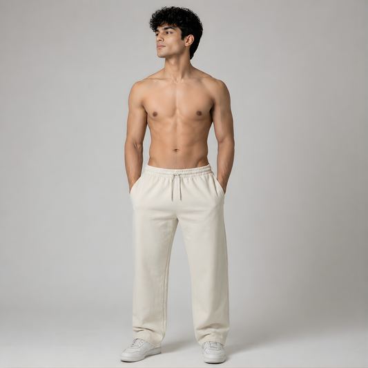 Loose Fit Joggers For Man White