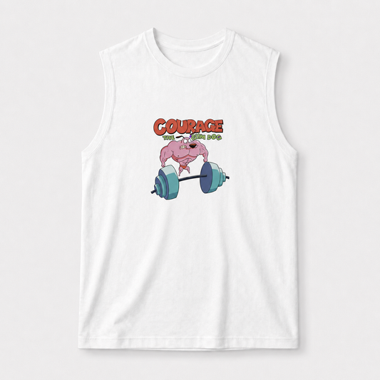 Courage Dog Sleeveless Tank Top White