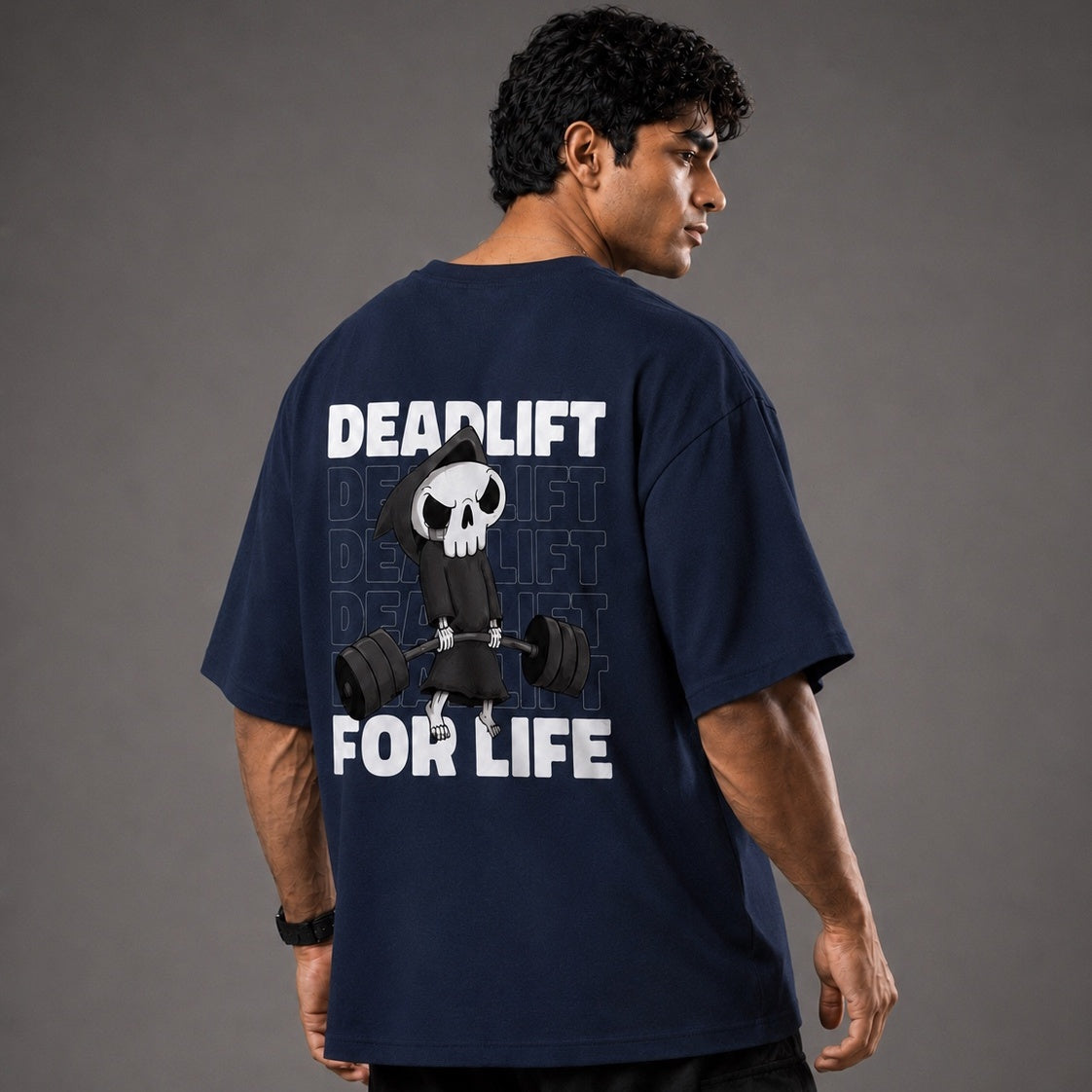 Deadlift For Life Oversized T-Shirt Royal Blue