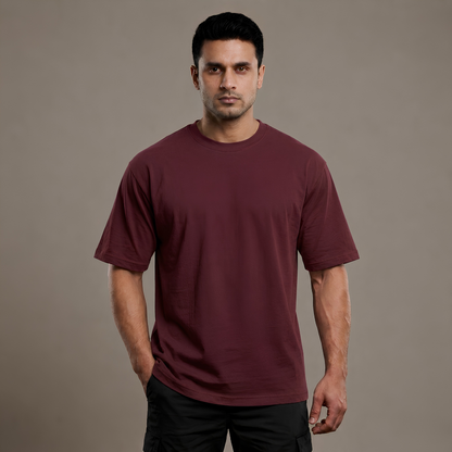 One More Rep Oversized T-Shirt Maroon