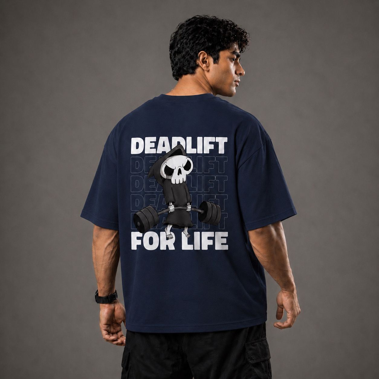 Deadlift For Life Oversized T-Shirt Royal Blue