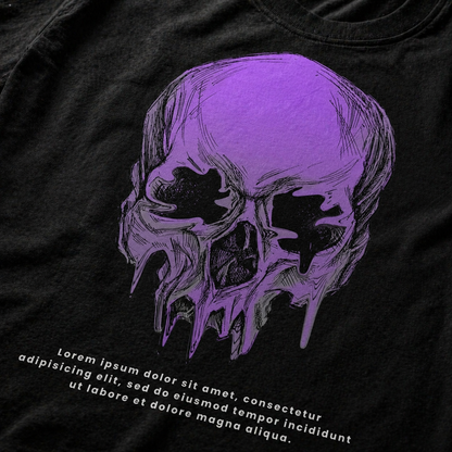 Purple Skull Oversized T-Shirt For Man