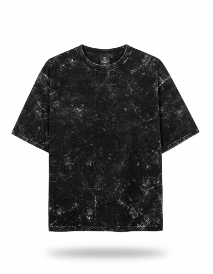 Black Acid Washed Oversized T-Shirt