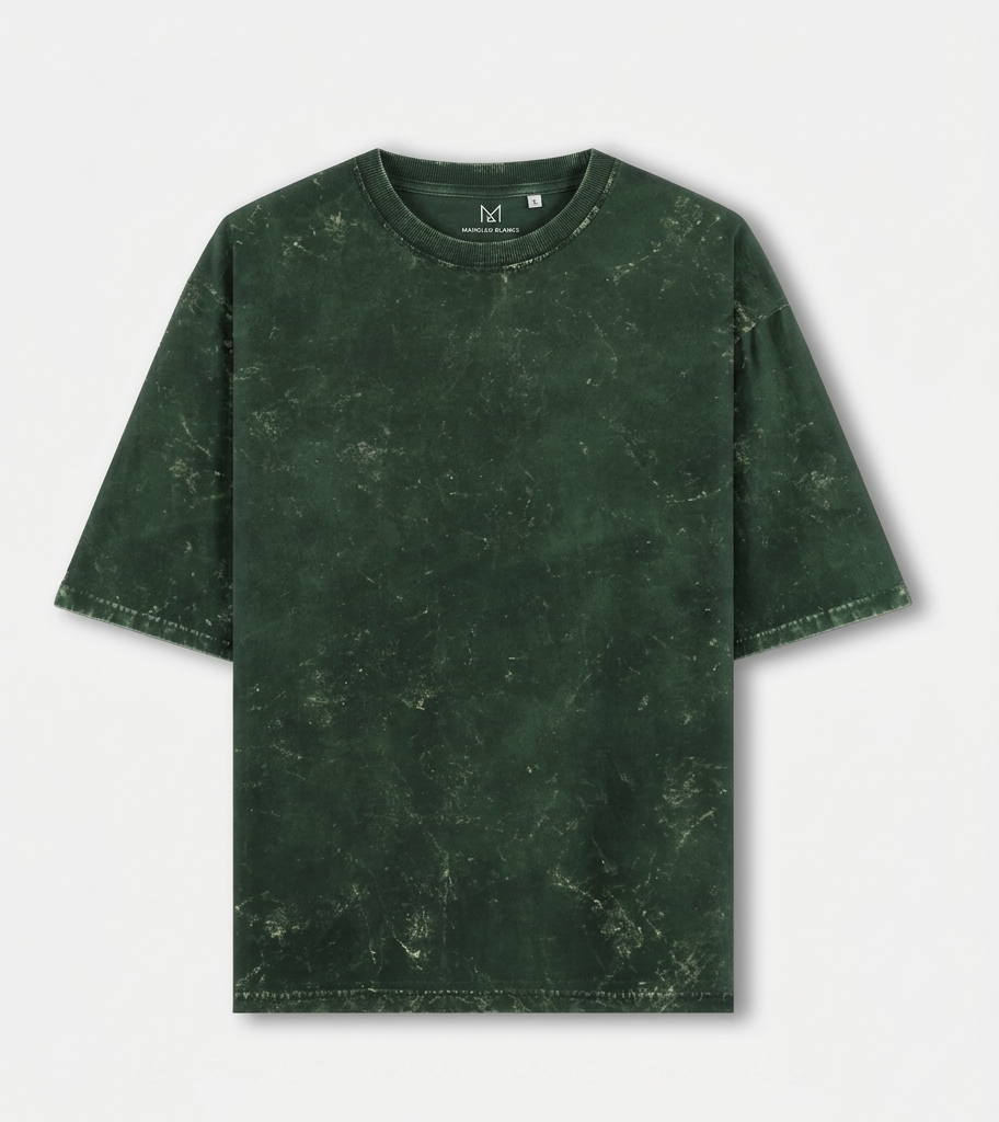 Green Acid Washed Oversized T-Shirt