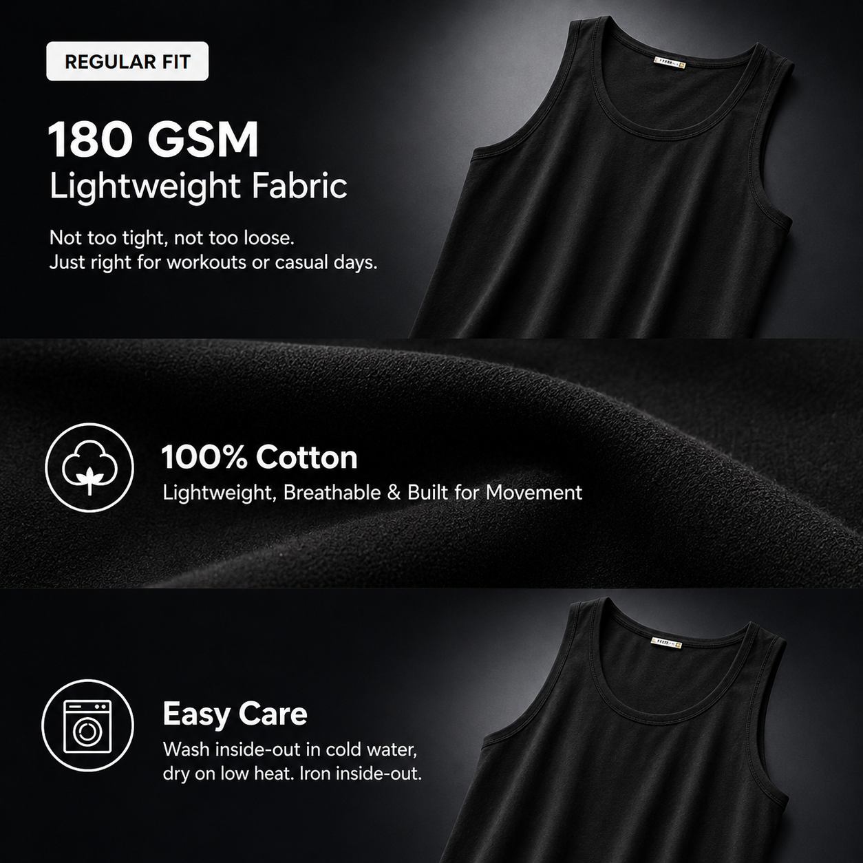 UFC Gym Sleevesless Tank Tops White