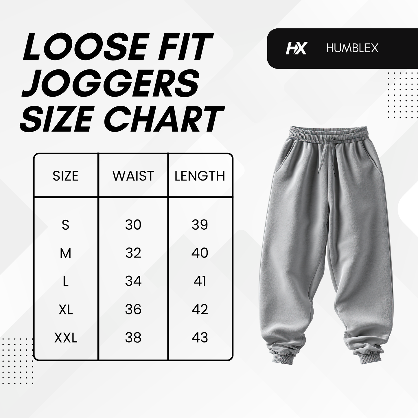 Loose Fit Joggers For Man Black