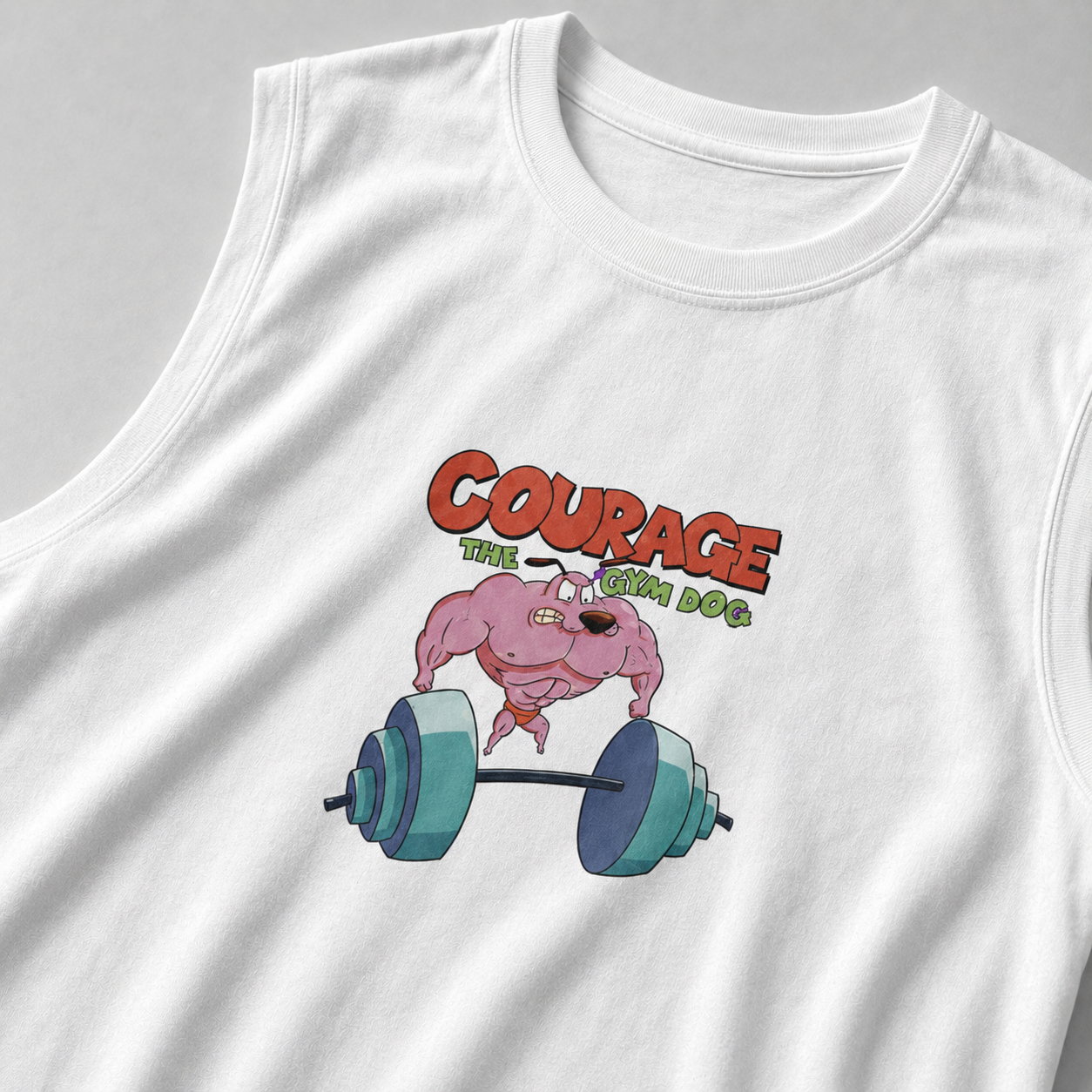 Courage Dog Sleeveless Tank Top White