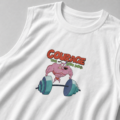 Courage Dog Sleeveless Tank Top White