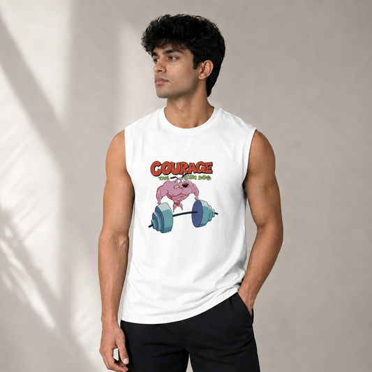 Courage Dog Sleeveless Tank Top White