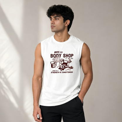 UFC Gym Sleevesless Tank Tops White