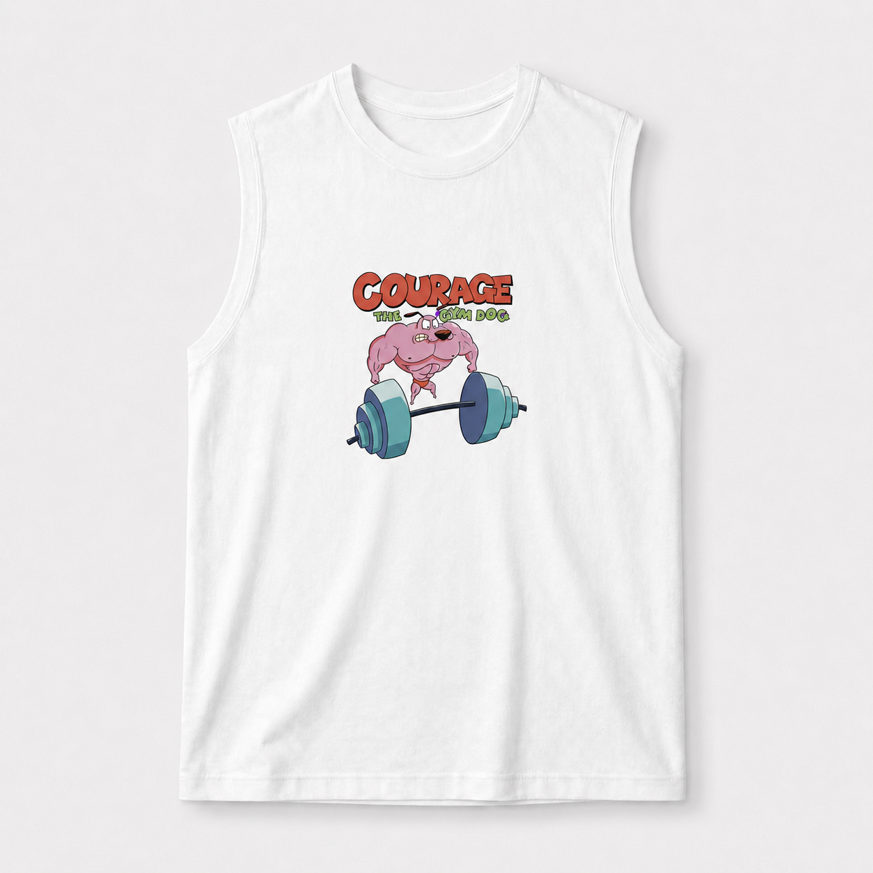Courage Dog Sleeveless Tank Top White