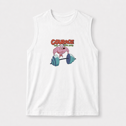 Courage Dog Sleeveless Tank Top White