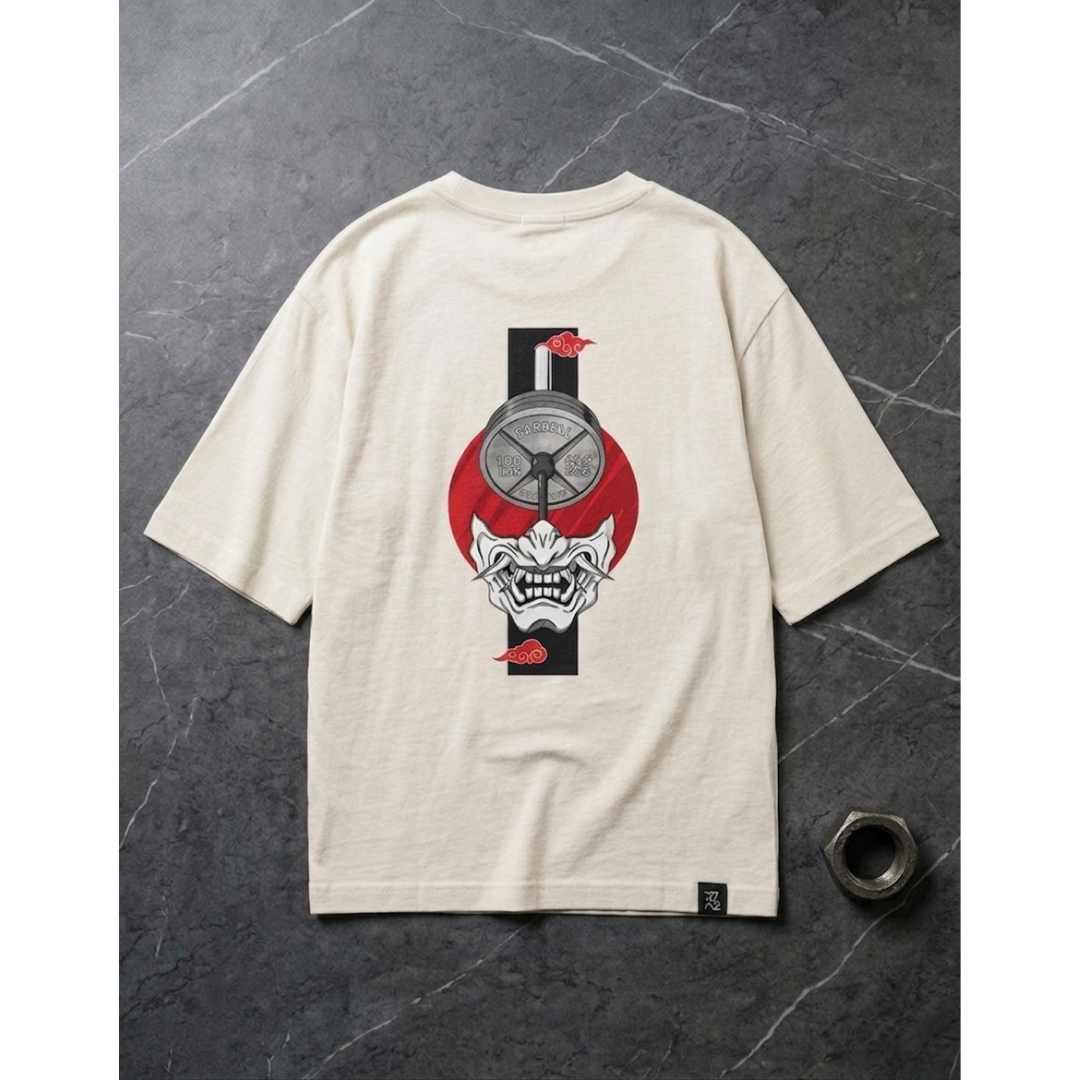 Barbell Demon Oversized T-shirt Off White