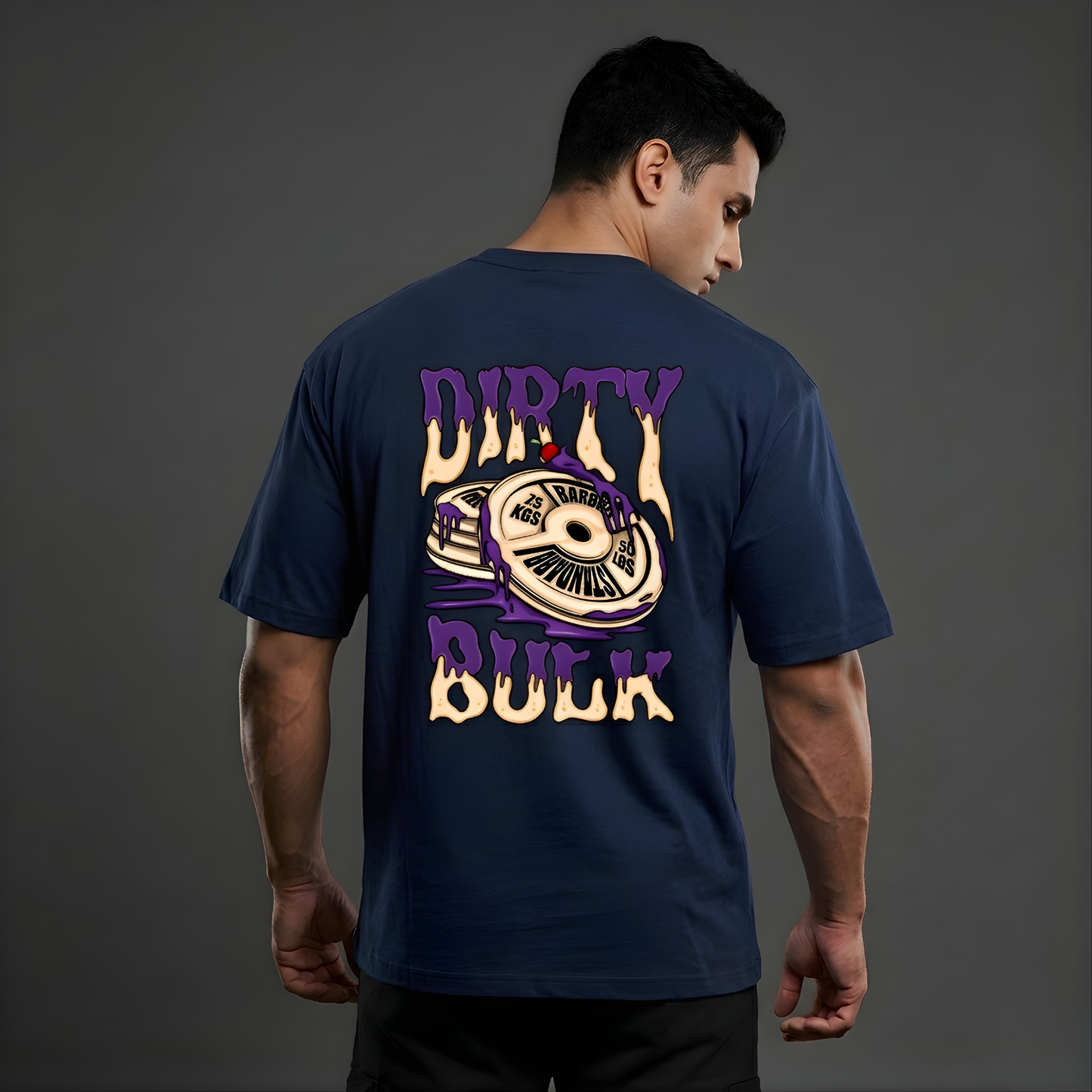 Dirty Bulk Oversized T-Shirt Navy Blue