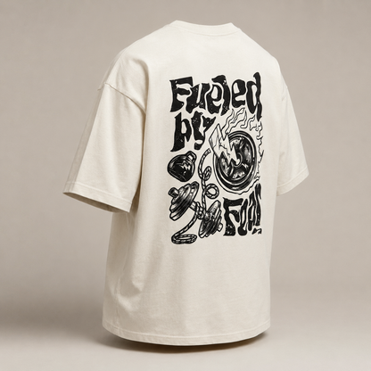 Fueled By Fear Oversized T-Shirt Off White