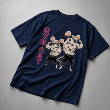 Gym Rat Oversized Classic T-Shirt Blue