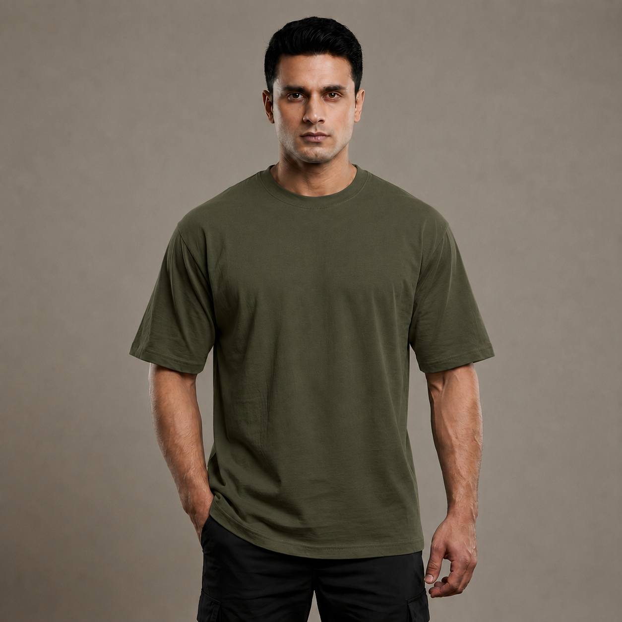 One More Rep Oversized T-Shirt Olive