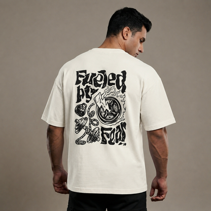 Fueled By Fear Oversized T-Shirt Off White