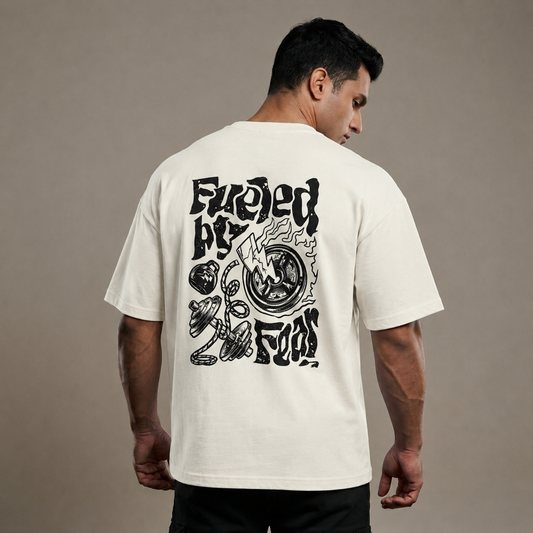 Fueled By Fear Oversized T-Shirt Off White