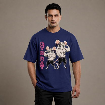 Gym Rat Oversized Classic T-Shirt Blue