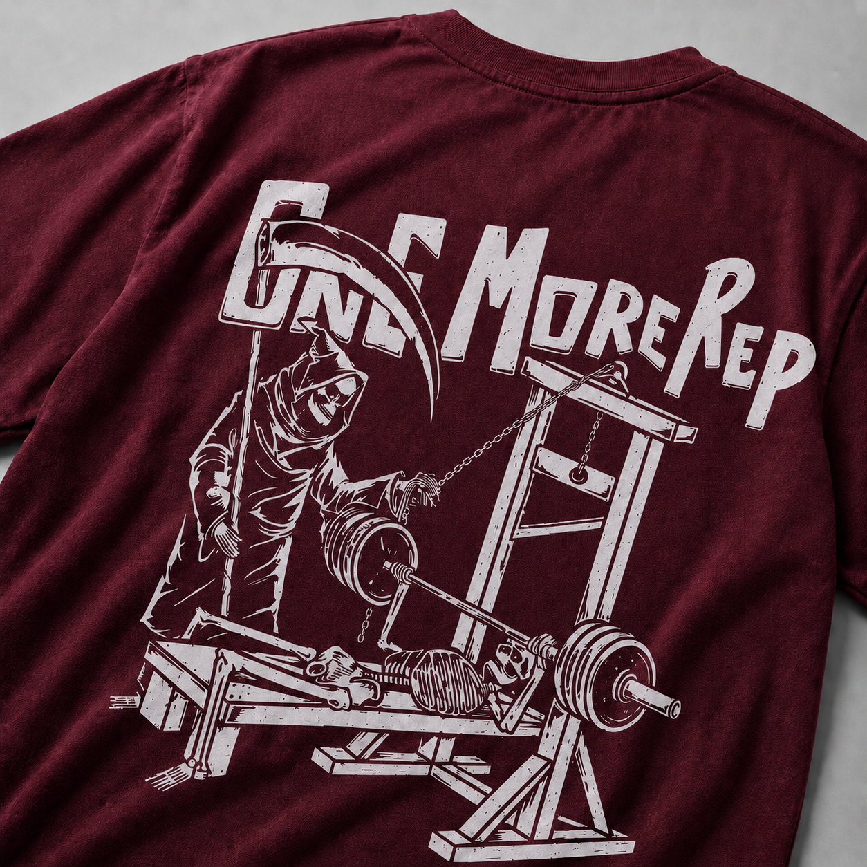 One More Rep Oversized T-Shirt Maroon