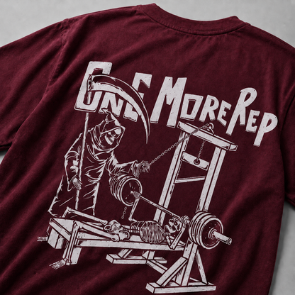 One More Rep Oversized T-Shirt Maroon