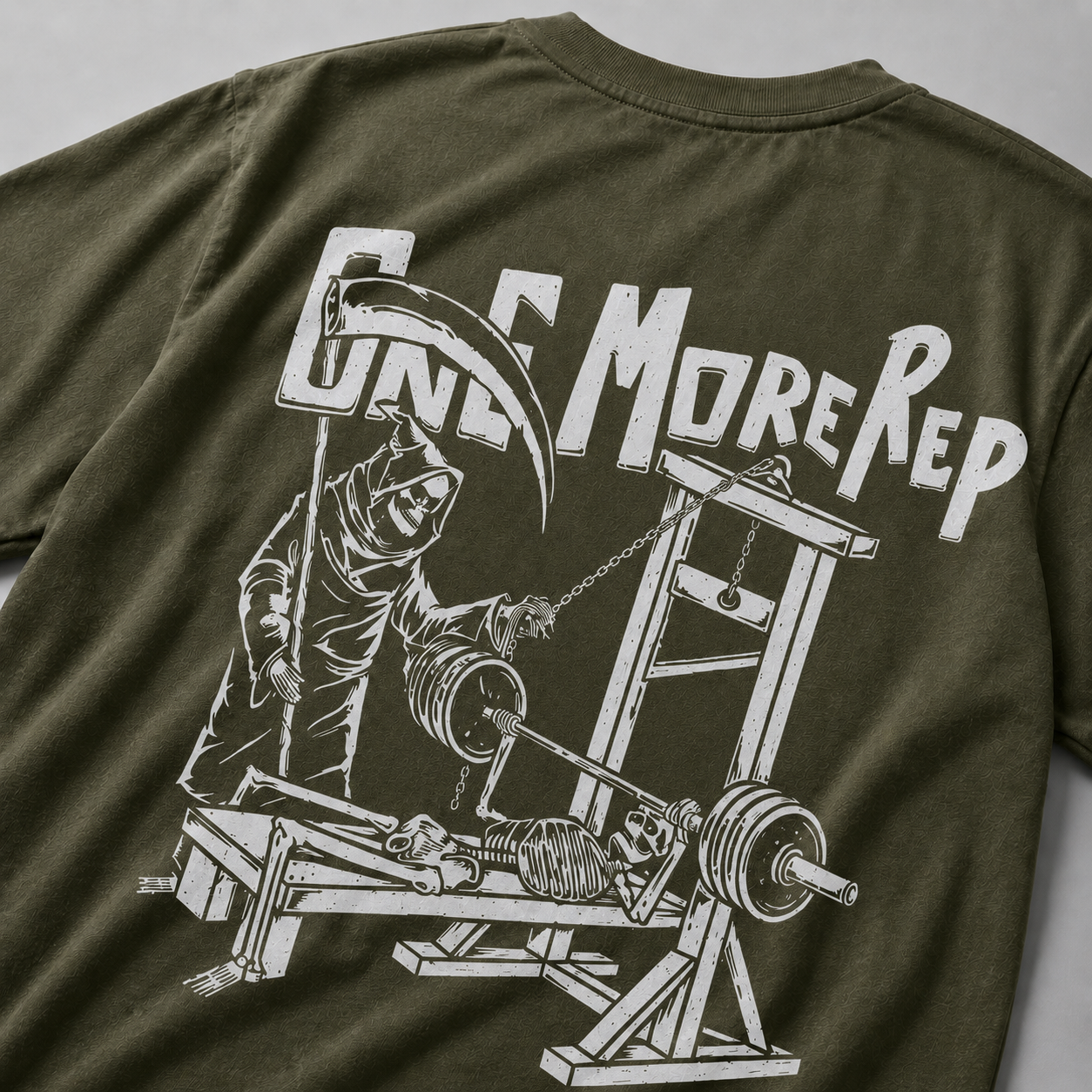 One More Rep Oversized T-Shirt Olive