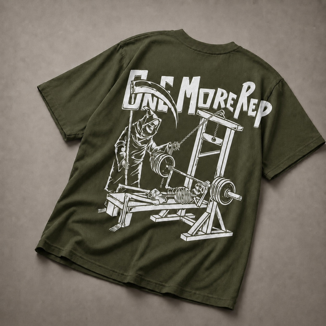 One More Rep Oversized T-Shirt Olive